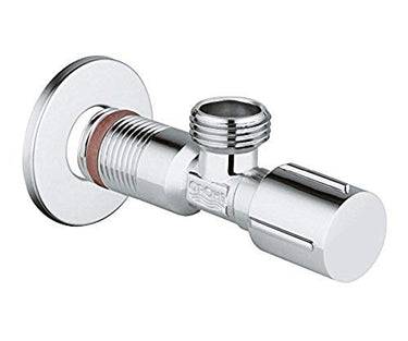GROHE | Sicherungstechnik - Eckventil | mit selbstdichtendem Anschlussgewinde, Wandanschluss 1/2 Zoll mit Schubrosette, Abgang 1/2 Zoll | 22043000 im Sale